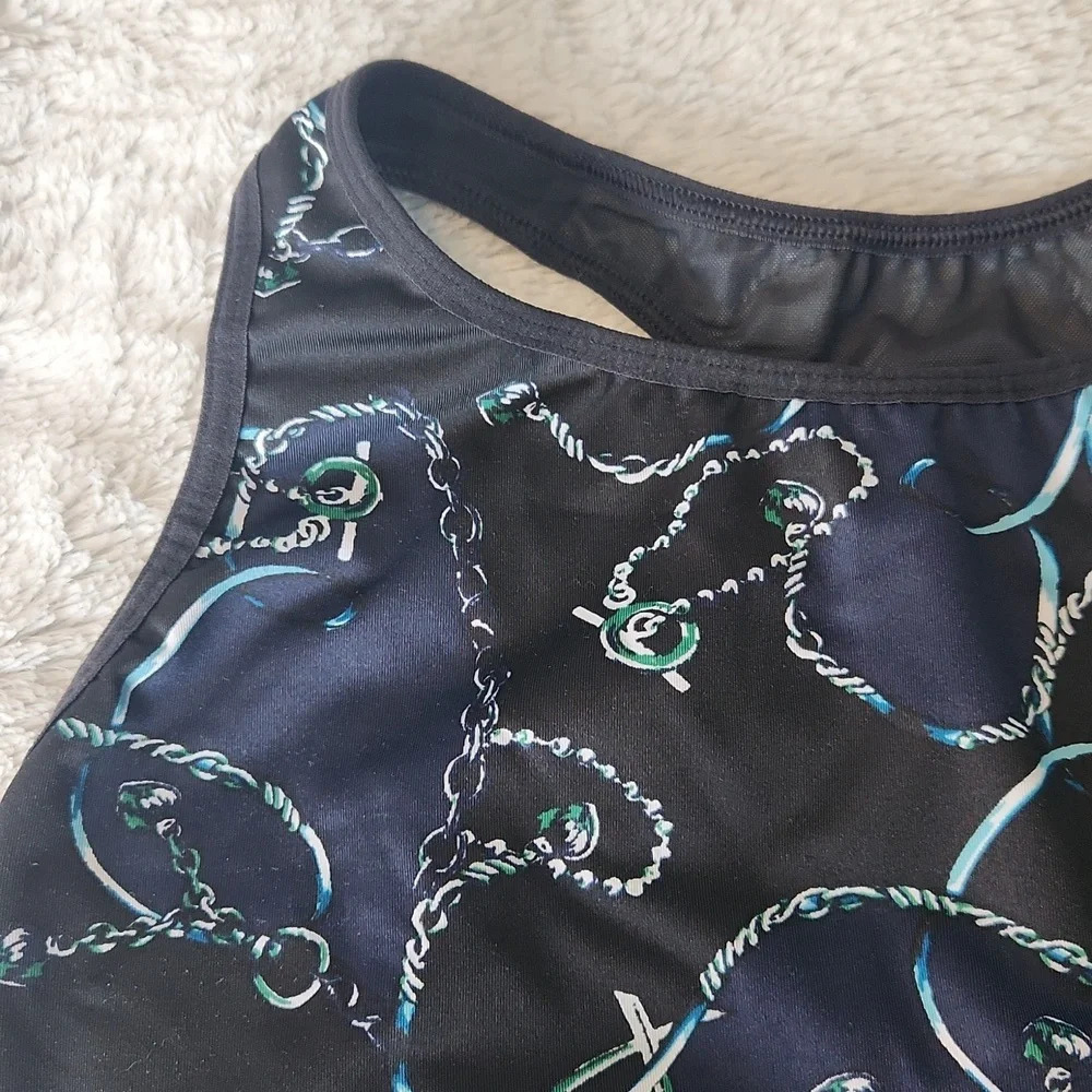Victoria Sport Navy & Silver Racerback Sports Bra - Picture 3 of 16